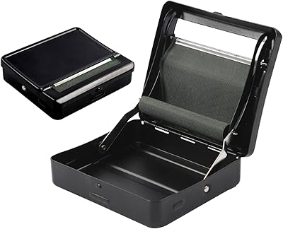 Machine à rouler cylindre à cigarettes automatique en métal noir et boîte de rangement 70 mm. DIAYTAR COTE D'IVOIRE se positionne comme leader du commerce en ligne en Cote d'Ivoire, en offrant une expérience d'achat en ligne sécurisée et pratique. Les clients peuvent naviguer facilement sur le site pour trouver leurs produits préférés. 