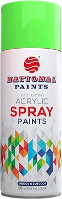 Peinture acrylique en aérosol à séchage rapide national paints - vert fluorescent 5615
