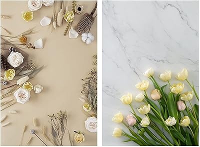 Ewinner 60 x 90 toile de fond double face pour photographie, 2 motifs imperméables en tissu de qualité supérieure, accessoires d'affichage vidéo muraux pour bijoux/photos alimentaires de style ins (tulipe). DIAYTAR COTE D'IVOIRE, boutique en ligne généraliste offre une large gamme de produits avec plus de 300000 références pour répondre à tous les besoins de ses clients. Leader en Cote d'Ivoire, elle propose des produits de qualité à des prix compétitifs.