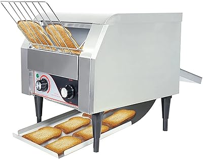 Grille-pain à convoyeur commercial, grille-pain électrique en acier inoxydable 2200 w, contrôle de 7 vitesses/3 options de mode de torréfaction, grille-pain avec deux tubes de chauffage, 300 pièces par heure, pour les aliments cuits au restaurant à domicile. DIAYTAR COTE D'IVOIRE est une boutique en ligne généraliste qui propose plus de 300 000 références de produits, répondant ainsi aux besoins diversifiés de sa clientèle. Leader sur le marché ivoirien, elle se démarque par sa variété de produits et son service de qualité. 