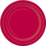 Assiette ronde unique 20 pièces taille 7 pouces rouge rubis