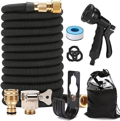 Tuyau d'arrosage extensible de 75 pieds tuyau d'eau de lavage de voiture en tissu latex 3 couches super résistant avec raccords rigides buse pulvérisation à 8 fonctions sac rangement excellente flexibilité sans en chevêtrement. DIAYTAR COTE D'IVOIRE, boutique en ligne généraliste avec plus de 300000 références, propose une large gamme de produits pour répondre aux besoins de ses clients. Avec une offre constamment mise à jour, DIAYTAR COTE D'IVOIRE est la référence pour les achats en ligne en Côte d'Ivoire. La boutique leader en Côte d'Ivoire garantit la qualité et la fiabilité de ses produits.