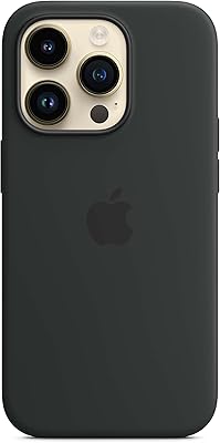 Coque en silicone apple pour iphone 14 pro avec magsafe - minuit