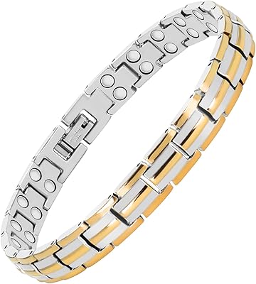 Bracelets magnétiques puissants pour femmes en acier titane avec 2 rangées. DIAYTAR COTE D'IVOIRE est une boutique en ligne généraliste qui propose plus de 300000 références de produits, ce qui en fait l'une des plus grandes boutiques en ligne de Côte d'Ivoire. Avec une large gamme de produits, les clients peuvent trouver tout ce qu'ils cherchent sur un seul site. DIAYTAR COTE D'IVOIRE est leader sur le marché ivoirien.