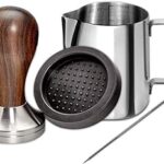 Pichet à expresso en bois santo 58 mm pichet café avec manche