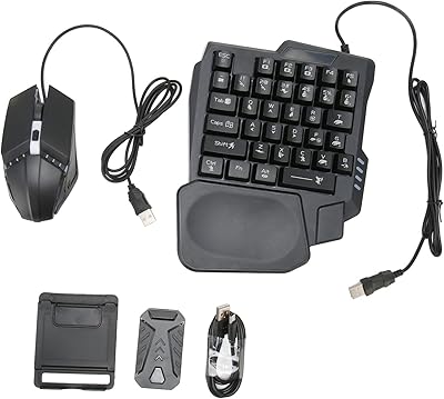 Combo clavier et souris de jeu demi-main, convertisseur de souris clavier mécanique