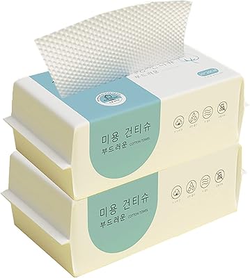 Serviette jetable pour le visage mouchoirs en coton doux pour nettoyage en profondeur