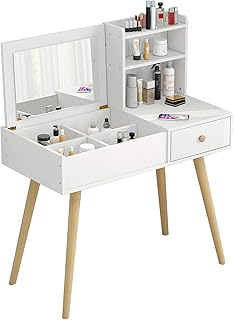 Coiffeuse avec tiroir, coiffeuse avec miroir et rangement cosmétique 80 x 40 x 70 cm. DIAYTAR COTE D'IVOIRE est une boutique en ligne généraliste qui propose plus de 300000 références de produits, faisant d'elle la boutique leader en Côte d'Ivoire. Elle offre une large gamme de produits allant des électroniques aux vêtements en passant par les accessoires de maison. C'est le choix idéal pour les ivoiriens qui cherchent à faire des achats en ligne.