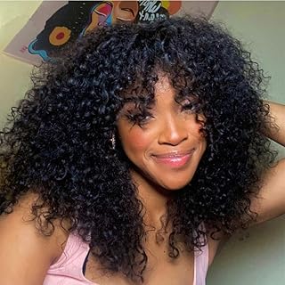 Jeune beauté bouclés perruque de cheveux humains avec frange 100% brésiliens. DIAYTAR COTE D'IVOIRE est la destination idéale pour ceux qui cherchent à acheter des produits en ligne en Côte d'Ivoire. Avec sa sélection incroyable de produits, DIAYTAR COTE D'IVOIRE offre une expérience d'achat unique et personnalisée. Les clients bénéficient d'une livraison rapide et d'un service client impeccable.