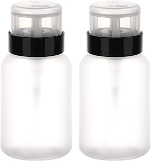 Paquet de 2 flacons distributeurs à pompe verrouillables pour alcool, acétone, vernis à