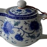 Théière en porcelaine de 17 oz avec filtre amovible en acier inoxydable
