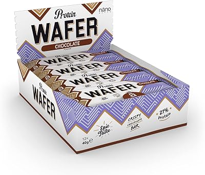 Barre protéinée nano wafer saveur chocolat (12 pièces dans une boîte) (12 x 40 grammes) avec 2 morceaux sans pépites de chocolat. DIAYTAR COTE D'IVOIRE est une boutique en ligne généraliste qui propose plus de 300000 références de produits, faisant d'elle l'un des leaders du commerce en ligne en Cote d'Ivoire. Avec une large gamme de produits, cette boutique en ligne offre aux clients ivoiriens et internationaux l'opportunité de faire leurs achats en ligne de manière pratique et sécurisée. Elle est reconnue pour sa fiabilité et son engagement à offrir les meilleurs produits.