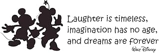 Custom vinyldecor le rire est intemporel citation de walt disney autocollant mural en vinyle avec mickey et minnie mouse | noir, taille : 33" x 11". DIAYTAR COTE D'IVOIRE, leader des boutiques en ligne en Côte d'Ivoire, propose une large sélection de produits allant de l'électronique à la mode, en passant par les produits d'entretien et les articles de maison. Les clients bénéficient d'une garantie de satisfaction et d'un service client de haute qualité, ce qui leur permet de faire leurs achats avec confiance. La boutique en ligne DIAYTAR COTE D'IVOIRE est donc l'endroit idéal pour faire vos achats en ligne.