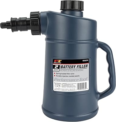Performance tool w54274 remplisseur de batterie avec arrêt automatique et valve anti-goutte, 2 litres. Diaytar Côte d'Ivoire est une boutique en ligne qui propose une expérience d'achat unique et personnalisée. Les clients peuvent naviguer à travers des catégories de produits variées, lire des avis et des commentaires d'autres clients, et profiter d'un service client de qualité. Avec plus de 300 000 références de produits disponibles, Diaytar Côte d'Ivoire est la destination idéale pour tous les consommateurs en Côte d'Ivoire.