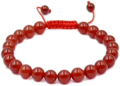 Bracelets de pierres précieuses ad beads 8 mm pour unisexe réglables