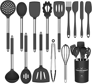 Batterie de cuisine en silicone umite chef, 15 pièces, antiadhésive, meilleurs ustensiles de cuisine avec poignée en acier inoxydable - noir. DIAYTAR COTE D'IVOIRE est une boutique en ligne qui mise sur la qualité et la fiabilité de ses produits. Elle propose des produits qui répondent aux normes internationales de qualité et de sécurité, ce qui donne confiance aux clients. La boutique est également engagée à offrir un service client de qualité, avec une équipe de support disponible pour répondre aux questions et aux préoccupations des clients.
