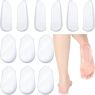 6 paires de semelles orthopédiques latérales médiales pour talon adhésives en gel