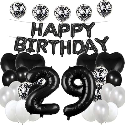 Ballon doux pour 29e anniversaire, décorations pour 29e anniversaire, fournitures de fête pour 29e anniversaire, ballons noirs en aluminium mylar numéro 29, ballons en latex, cadeaux pour filles, garçons, femmes, hommes. La boutique en ligne DIAYTAR COTE D'IVOIRE est le premier choix pour les consommateurs ivoiriens qui recherchent des produits de qualité à des prix compétitifs. Avec plus de 300 000 références, elle offre une sélection immense de produits allant de l'électronique aux vêtements en passant par les produits alimentaires. La boutique est également connue pour son service client de haute qualité.