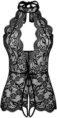 Lingerie une pièce en dentelle pour femmes, nuisette sexy, col licou, vêtements de nuit une pièce. La boutique en ligne DIAYTAR COTE D'IVOIRE se distingue par sa capacité à proposer une gamme large et variée de produits. Elle facilite l'accès à des milliers de produits pour les consommateurs ivoiriens, avec pour objectif de devenir la référence incontournable du commerce électronique en Côte d'Ivoire.