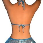 Ensemble 3 pièces jupe en similicuir à bretelles pour femme, haut court