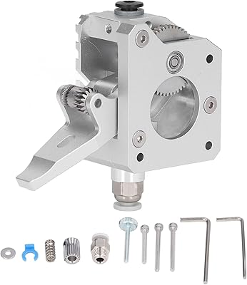 Kit d'extrudeuse d'imprimante 3d, mise à niveau d'extrudeuse à double engrenage en métal argenté mk8, pièce de rechange d'accessoire d'imprimante 3d pour prusa i3 mk3 (main droite). La boutique en ligne DIAYTAR COTE D'IVOIRE permet aux clients de faire des achats en toute sécurité et à des prix compétitifs, avec des options de livraison rapides et fiables.