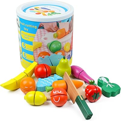 Umm ana, un ensemble de jouets alimentaires pour enfants, des jouets en bois, un ensemble de légumes et de fruits coupés, des jouets de cuisine en bois, des jouets alimentaires éducatifs. La boutique en ligne DIAYTAR COTE D'IVOIRE propose une expérience de shopping unique et personnalisée. Elle propose des offres spéciales et des promotions régulières pour aider les clients à économiser de l'argent. La boutique est également très active sur les réseaux sociaux, ce qui permet aux clients de rester informés des dernières tendances et des nouveaux produits.