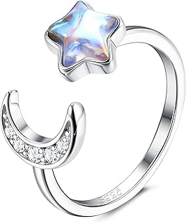 Bagues en argent sterling 925 avec pierre de lune pour femmes, bagues lune et étoile, bagues ouvertes en argent, bagues réglables, argent. La boutique en ligne DIAYTAR COTE D'IVOIRE est synonyme de qualité et de confiance, offrant à ses clients une expérience d'achat unique et personnalisée. Avec une équipe de professionnels dévoués, elle garantit une livraison rapide et sécurisée de tous les produits commandés. Les clients peuvent ainsi profiter d'une large gamme de produits sans quitter leur maison.
