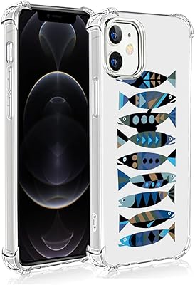 Coque de téléphone mignonne en forme de poisson rétro pour iphone 12 6,1
