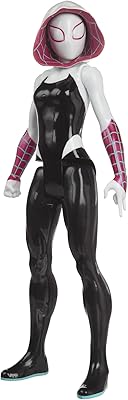 Jouet spider-man spider-gwen de marvel, taille 12 pouces : figurine à travers la face