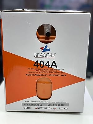 Réfrigérateur à gaz jetable saison 404a - 2,7 kg