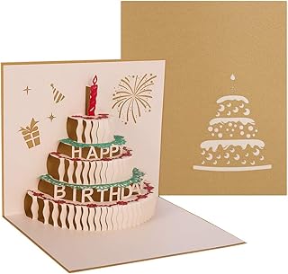 Cartes de vœux pop-up 3d helomagic, carte d'anniversaire avec de beaux confettis