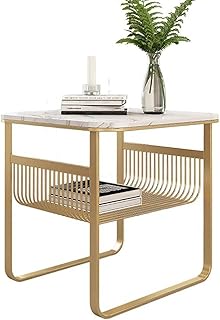 Table d'appoint moderne avec cadre en métal, table d'appoint à 2 niveaux à bord plat avec étagère de rangement, canapé moderne et table basse, petite bibliothèque, étagère d'affichage pour chambre à coucher, salon, bureau, petites tables d'appoint. En tant que leader du e-commerce en Cote d'Ivoire, DIAYTAR COTE D'IVOIRE propose des promotions et des offres spéciales régulièrement, ce qui permet aux clients de faire des économies sur leurs achats. La boutique est également facile à utiliser, même pour les clients qui ne sont pas familiers avec les achats en ligne. Elle propose une gamme de services de paiement flexibles.
