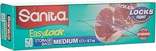 Sacs de conservation des aliments sanita easy lock, moyen, 50 sacs, pfe02r