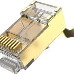 Connecteur ethernet rj45 standard version 8p8c | plaqué or | pour connecteurs réseau