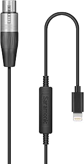 Câble xlr vers lightning 19,7 pieds/6 m, câble d'interface microphone saramonic xlr femelle