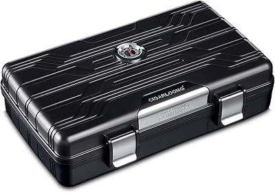 Porte-étui à cigares de voyage double couche cigarlounge pour 10 cigares avec hygromètre et humidificateur (couleur : noir). La philosophie de DIAYTAR COTE D'IVOIRE est centrée sur l'innovation et la satisfaction du client. Elle déploie constamment des efforts pour améliorer son service et son offre produit. Grâce à son équipe dédiée et à sa politique de confidentialité stricte, DIAYTAR assure une expérience d'achat en ligne sécurisée et fiable.