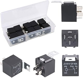 Glarex 10 pièces interrupteur électrique spdt 12 volts 30/40 ampères 5 broches