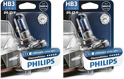 Ampoules halogènes philips diamond vision hp3 9005 (paquet de 2)