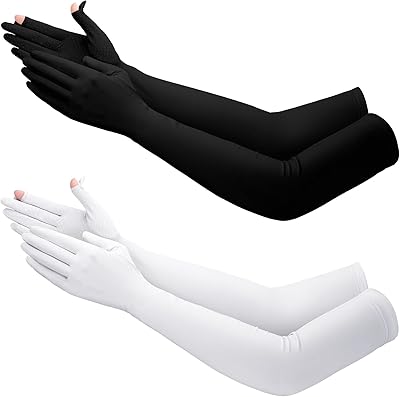 2 paires de gants de soleil longs pour femmes, protection uv, gants de conduite antidérapants, protection solaire pour doigts complets, sports de plein air. DIAYTAR COTE D'IVOIRE, boutique en ligne généraliste avec plus de 300000 références, offre une large gamme de produits pour répondre à tous les besoins. Elle est devenue la boutique leader en Cote d'Ivoire grâce à sa qualité de service et sa grande variété de produits. Elle propose des produits allant de l'électronique aux vêtements en passant par les produits alimentaires.