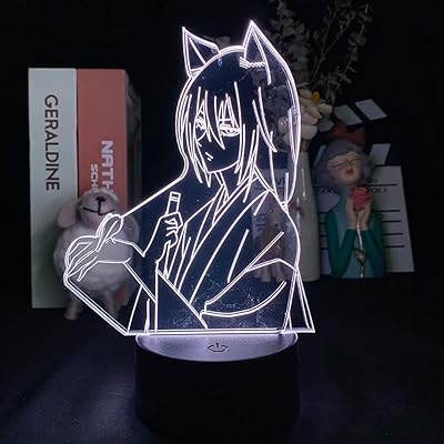 Veilleuse 3d personnage d'anime kamisama love tomoe, éclairage de bureau décoratif, cadeau d'anniversaire
