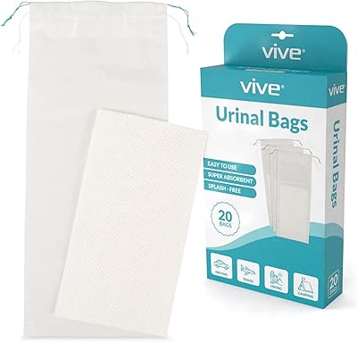 Sacs d'urinoir jetables vive (20 pièces) sac d'incontinence pour femmes et hommes
