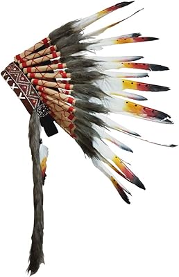 Coiffe en plumes lwingflyer - couvre-chef de style amérindien 15,5\"-17,7\"