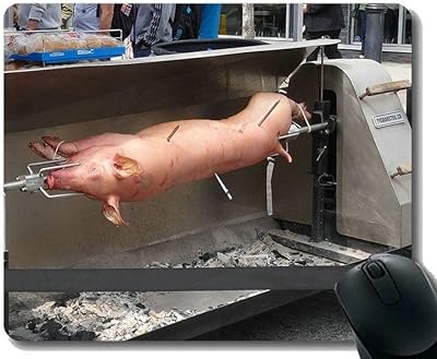 Tapis de souris d'hiver avec arbre de cochon de vacances fauniques tapis jeu