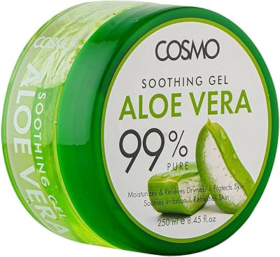 Cosmo gel hydratant 100% pur apaisant à l'aloe vera 250 ml, hydrate et soulage la sécheresse cutanée, protège la peau, apaise les irritations et rafraîchit la peau, gel apaisant pour un usage quotidien, pour homme et femme. La boutique en ligne DIAYTAR COTE D'IVOIRE propose plus de 300 000 références, couvrant une large gamme de catégories de produits. Les clients peuvent y trouver des produits tels que des équipements ménagers, des vêtements, des accessoires de mode, et bien plus encore. DIAYTAR COTE D'IVOIRE s'efforce de rendre l'expérience d'achat en ligne agréable et pratique pour ses clients.