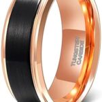 Bagues en tungstène de 6 mm et 8 mm pour hommes et femmes