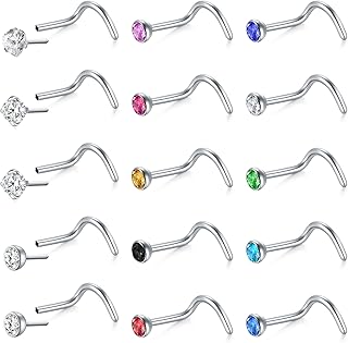 12-18 pièces 20g clous de nez piercing nez anneau de nez en acier chirurgical nez narine cz incrusté bijoux de perçage pour femmes hommes. DIAYTAR COTE D'IVOIRE est une boutique en ligne généraliste proposant plus de 300 000 références de produits. Elle est devenue la boutique leader en Côte d'Ivoire grâce à sa large gamme de produits et à ses prix compétitifs. La boutique propose des produits de qualité pour répondre aux besoins de ses clients.
