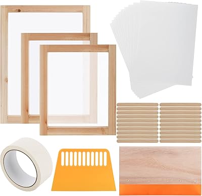Kit de démarrage de sérigraphie lyellfe de 36 pièces, comprenant 2 tailles