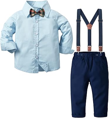 Un ensemble de vêtements 4 pièces pour garçons composé d'une chemise à manches longues et d'une cravate + un pantalon avec bretelles, de 12 mois à 7 ans. Diaytar Côte d'Ivoire, la boutique en ligne généraliste de référence en Côte d'Ivoire, vous offre la possibilité de faire vos achats en ligne de manière sécurisée et pratique. Notre équipe de professionnels travaille sans relâche pour vous fournir les meilleurs produits, les meilleurs prix et les meilleures conditions de livraison. Faites confiance à Diaytar Côte d'Ivoire pour tous vos besoins de shopping en ligne.