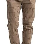 Pantalon formel à carreaux pour hommes, coupe ajustée, décontracté, classique en coton, pantalon
