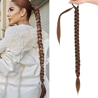 Goodern diy longue extension de queue de cheval tressée avec bande de cheveux